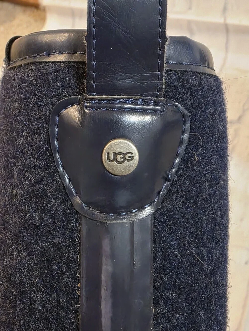 UGG Navy and Navy Tall Winter Rain Boots
